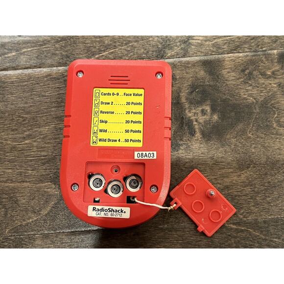 Electronic UNO Handheld Game Red Mattel RadioShack 2001 Tested Working - Picture 4 of 10